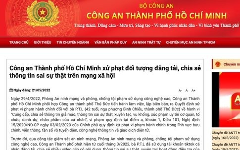 Xử phạt người phụ nữ đăng clip sai sự thật ủng hộ bà Phương Hằng