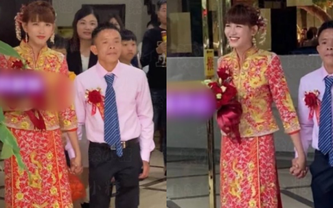 Cô dâu 19 xinh như Hoa hậu cưới chồng "già xấu" còn thấp hơn nửa cái đầu, hóa ra chú rể dùng "tuyệt chiêu" để đưa nàng về dinh!
