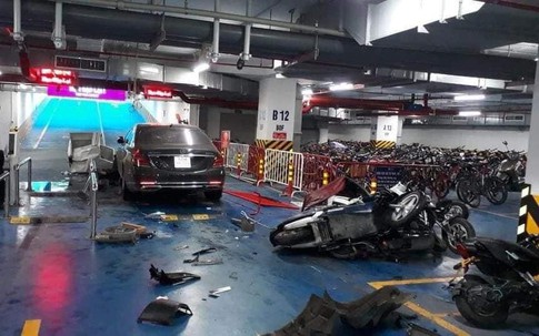 Thông tin mới nhất về người cầm lái Mercedes Maybach tông loạt xe máy trong hầm