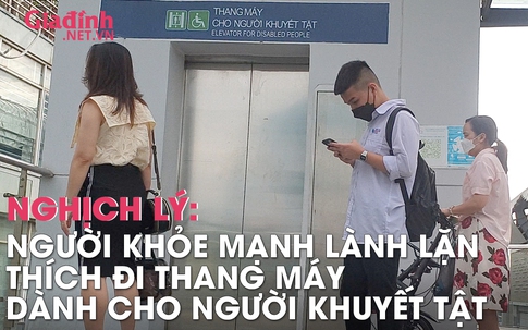 Nghịch lý tại các nhà ga tàu điện trên cao: Người khỏe mạnh, lành lặn nhưng thích đi thang máy dành cho người khuyết tật