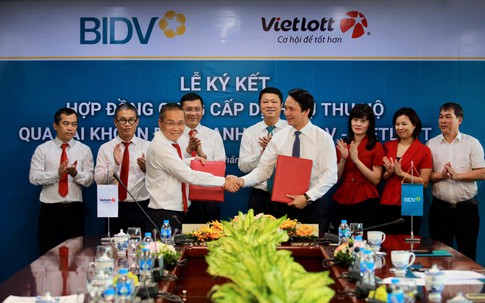 BIDV và Vietlott ký kết hợp đồng dịch vụ thu hộ 
qua tài khoản định danh