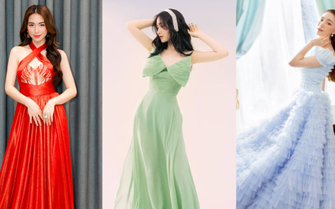 Sở hữu "guốc thần" 25 cm, Hòa Minzy không ngại diện váy dạ hội đụng hàng các nàng hậu Việt
