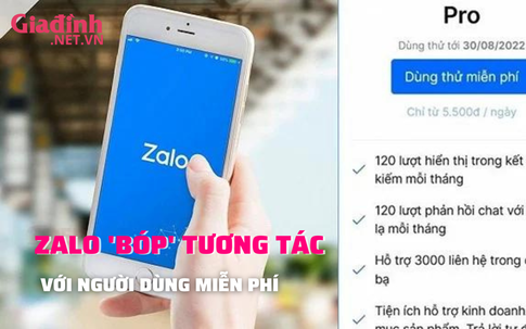 Zalo hạn chế tính năng của người dùng miễn phí