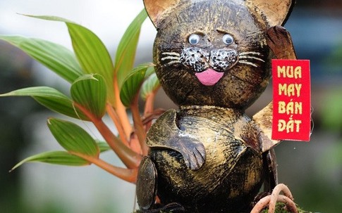 Bán bonsai hình mèo, thu nửa tỷ Tết Quý Mão 2023