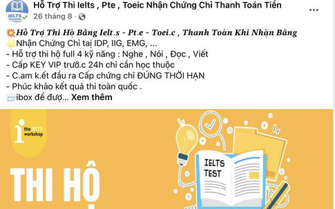 Tin lời rao thi hộ chứng chỉ ngoại ngữ, nhiều người 'ngã ngửa' sau lệnh chuyển tiền