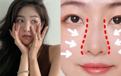 Động tác massage 3 phút mỗi ngày giúp chị em cải thiện nhược điểm mũi tẹt, mũi to