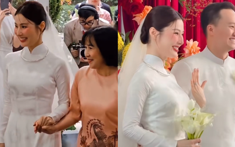 Lễ ăn hỏi Diễm My 9x: Chú rể diện áo dài lịch lãm, khoảnh khắc "dán chặt mắt" khi cô dâu lộ diện gây sốt