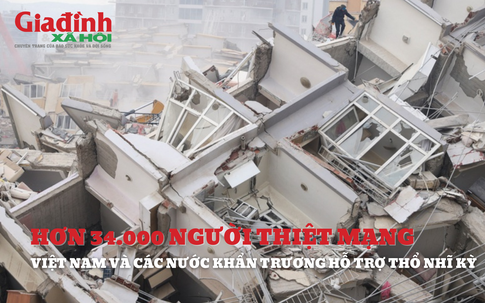 Hơn 34.000 người thiệt mạng do động đất, nhiều nước khẩn trương chi viện Thổ Nhĩ Kỳ-Syria