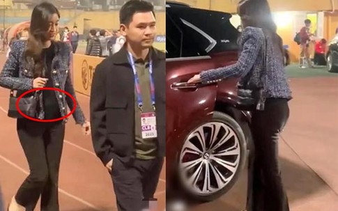 Con trai bầu Hiển bị soi 'kém ga lăng' với vợ hoa hậu