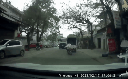 Video: Vừa phóng xe qua thì cây lớn đổ ập xuống đường, 2 cô gái thoát nạn trong gang tấc