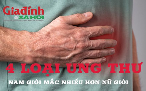 4 loại ung thư nam giới mắc nhiều hơn nữ giới