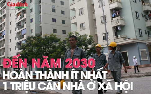 Đến năm 2030, hoàn thành ít nhất 1 triệu căn nhà ở xã hội