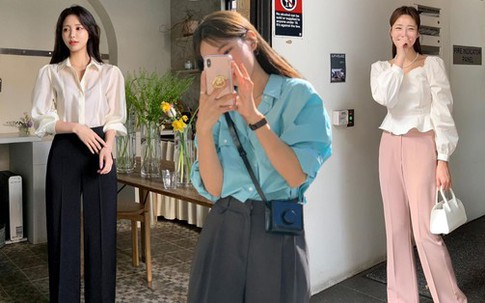 10 cách mặc quần ống rộng đi làm ngày nắng nóng