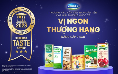Thương hiệu sữa Việt Nam đầu tiên có sản phẩm đạt 3 sao từ Superior Taste Award ( giải thưởng Vị ngon thượng hạng)