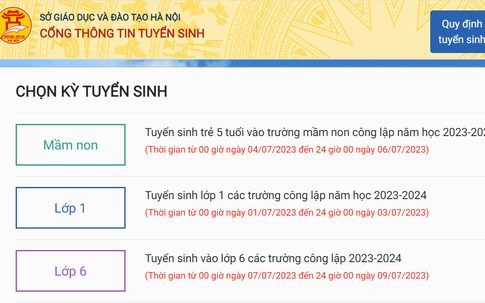Hôm nay (7/7), Hà Nội bắt đầu đăng ký tuyển sinh trực tuyến vào lớp 6 các trường công lập 