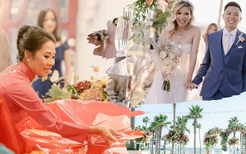 Đám cưới của cặp đôi Việt trên đất Mỹ, đội hình bê lễ đặc biệt