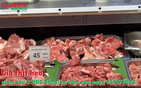 Giá thịt heo giảm sâu 2.000 đồng/kg hôm nay ngày 25/8/2023
