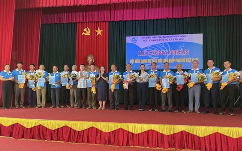 31 nam giới được kết nạp vào Hội Liên hiệp Phụ nữ ở Hà Tĩnh