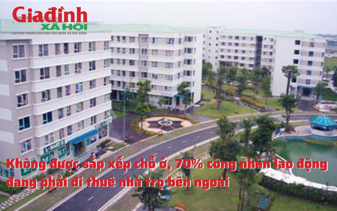 Không được sắp xếp chỗ ở, 70% công nhân lao động đang phải đi thuê nhà trọ bên ngoài