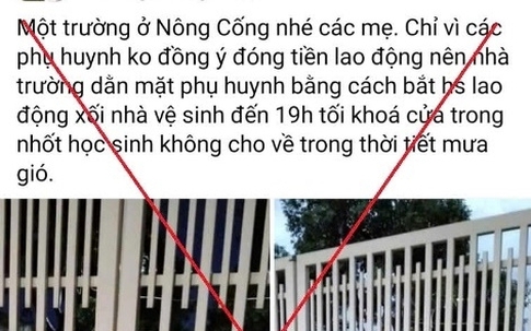 Sự thật hình ảnh bắt học sinh dọn nhà vệ sinh để ‘dằn mặt phụ huynh’