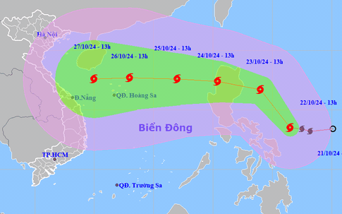 Bão số 6 giật cấp 14 khi vào Biển Đông, miền Trung bị ảnh hưởng?