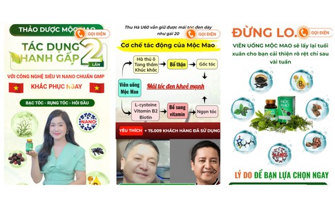 Viên uống Mộc Mao bị Cục An toàn thực phẩm 'tuýt còi' vẫn bất chấp quảng cáo sai phạm tràn lan