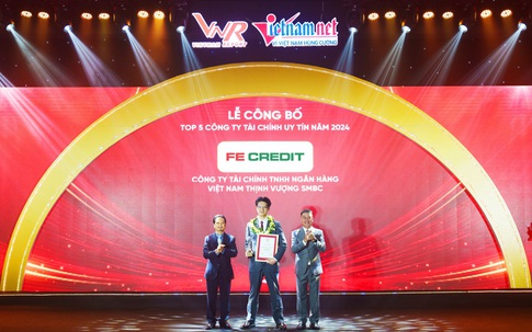 FE CREDIT vinh dự nhận Giải thưởng Top 5 Công ty Uy tín Ngành Tài chính năm 2024 với vị trí dẫn đầu