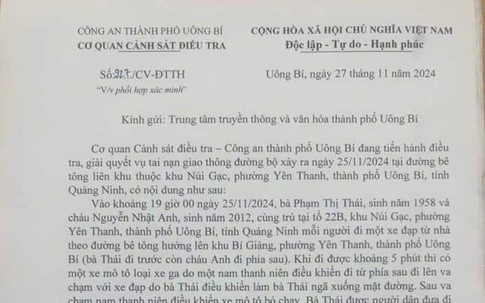 Truy tìm nam thanh niên điều khiển xe máy gây tai nạn khiến một phụ nữ tử vong