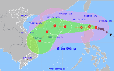 Tin bão mới nhất: Bão Yinxing giật trên cấp 17 hướng vào Biển Đông