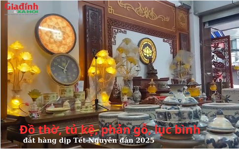 Đồ thờ, tủ kệ, phản gỗ, lục bình đắt hàng dịp Tết Nguyên đán 2025