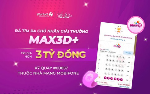 Xuất hiện một người chơi cùng lúc trúng 3 giải đặc biệt của Vietlott