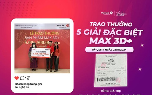 Bỏ 50 ngàn đồng mua Vietlott, người phụ nữ bất ngờ nhận tin trúng 5 giải đặc biệt tiền tỷ