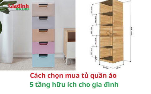 Cách chọn mua tủ quần áo 5 tầng hữu ích cho gia đình