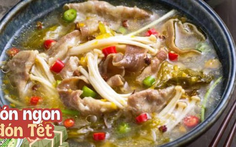 Canh chua thịt bò món ngon chống ngán cho bữa cơm ngày Tết