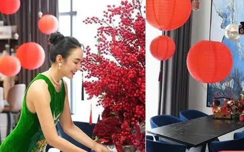 Penthouse tiền tỷ của Hoa hậu Ngọc Diễm đẹp mê ngày Tết, hé lộ chi tiết thú vị độc đáo ít nhà có