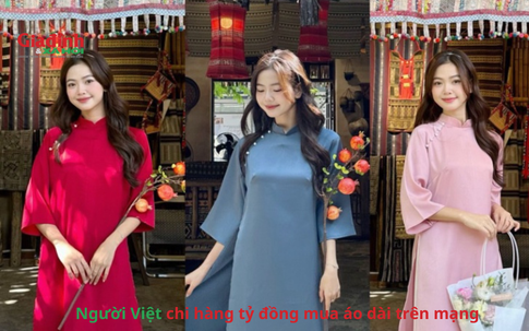 Người Việt chi 40 tỷ đồng mua áo dài Tết trên mạng