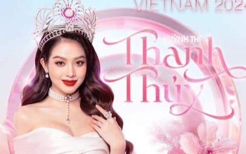 Hình ảnh Hoa hậu Thanh Thủy trên trang chủ Hoa hậu Quốc tế gây chú ý