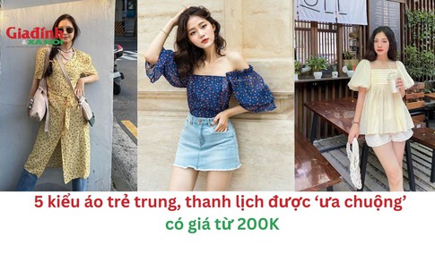 5 kiểu áo trẻ trung, thanh lịch được ‘ưa chuộng’ có giá từ 200k