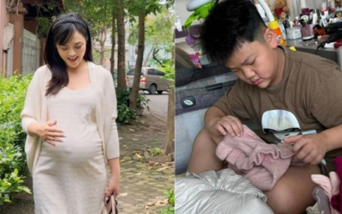 Thu Quỳnh hé lộ khoảnh khắc con trai ra dáng người lớn tự mình chuẩn bị đồ đạc để mẹ chuẩn bị đón em bé