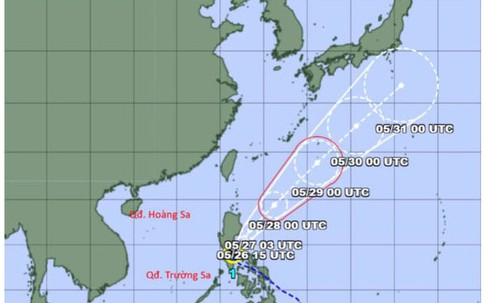 Áp thấp nhiệt đới mạnh lên thành bão Ewiniar