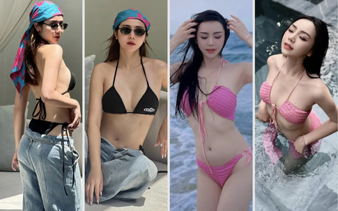 Bikini của sao Việt: Quỳnh Kool, Huyền Lizzie khoe body cực 'cháy' xứng danh mỹ nhân VTV 