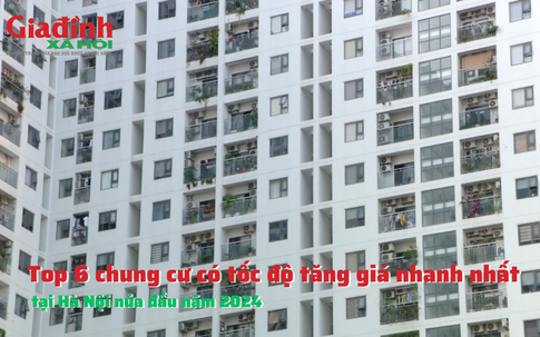 Top 6 chung cư có tốc độ tăng giá nhanh nhất tại Hà Nội nửa đầu năm 2024