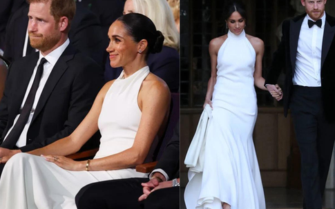 Có phải Meghan diện lại váy cưới trong đêm Harry nhận giải thưởng danh giá?