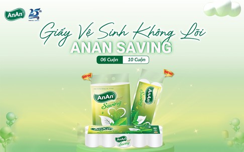 Thương hiệu AnAn ra mắt dòng sản phẩm mới Giấy vệ sinh không lõi AnAn Saving