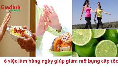 6 việc làm hàng ngày giúp giảm mỡ bụng cấp tốc