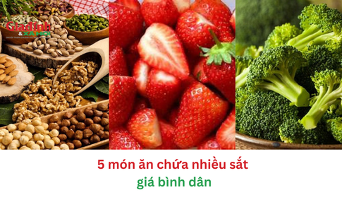 5 món ăn chứa nhiều sắt giá bình dân