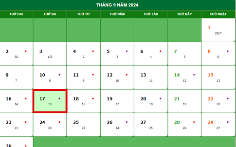 Tết Trung thu năm nay 2024 rơi vào thứ mấy, ngày nào Dương lịch?