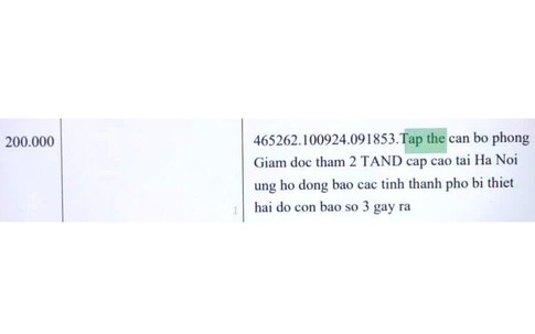 Danh tính cô gái mạo danh TAND cấp cao chuyển khoản 200 ngàn đồng ủng đồng bào lũ lụt