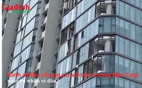 Kính nhiều chung cư, cao ốc vỡ vụn trong bão Yagi, nguyên nhân vì đâu?