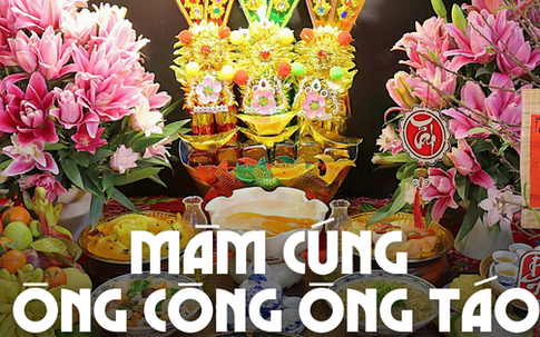 Choáng ngợp trước mâm cúng ông Công ông Táo